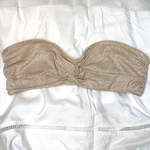 NWT Jonathan Simkhai metallic bandeau bikini top